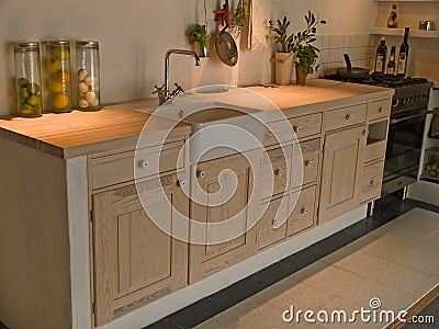 Modern neo classical design wooden country kitchen