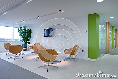 Modern office reception area