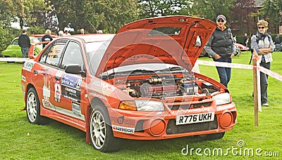 Modern Rally car seen at Fortrose.