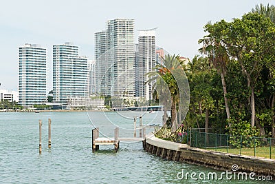 Modern residential buildings on Miami Beach