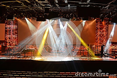 Modern Stage with Lighting Elements