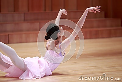 Modern style beautiful woman ballet dancer