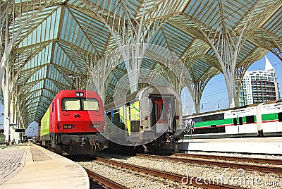 Modern train station.