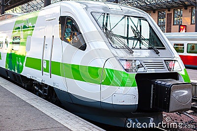 Modern train at the station