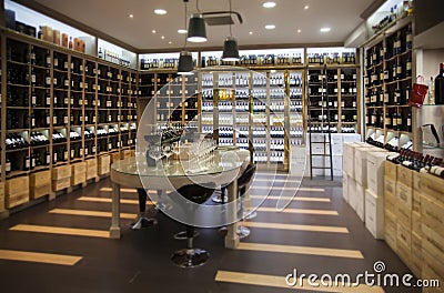 Modern wine shop