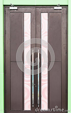 Modern wooden door