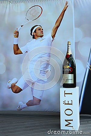 Moet and Chandon champagne presented at the National Tennis Center during US Open 2013