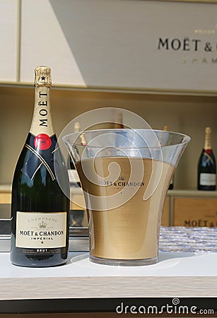 Moet and Chandon champagne presented at the National Tennis Center during US Open 2014