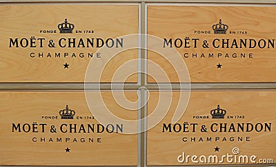 Moet and Chandon champagne presented at the National Tennis Center during US Open 2014