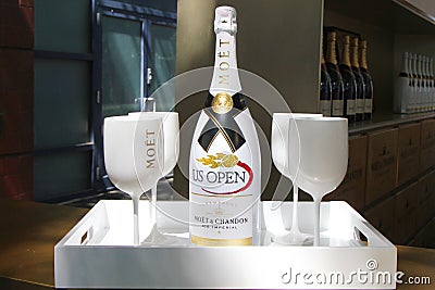 Moet and Chandon champagne presented at the National Tennis Center during US Open 2014
