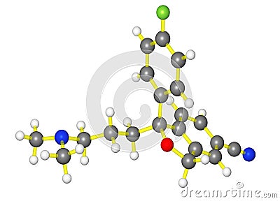 Molecular model of escitalopram