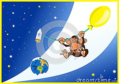 Monkey in space