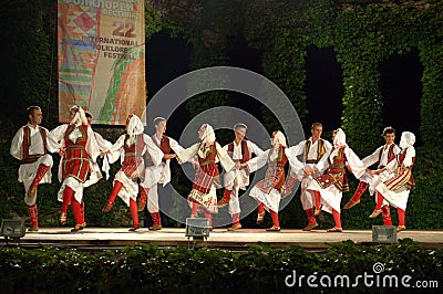 Montenegro traditional dance at outdoor stage