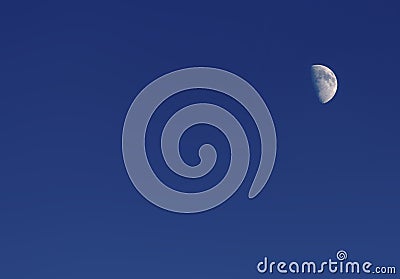 Moon with blue cloud