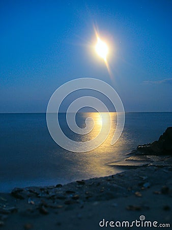 Moon over the sea