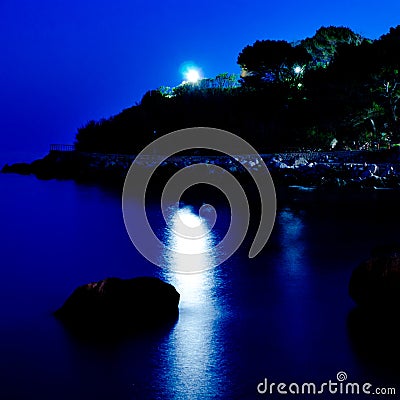 Moon over the sea