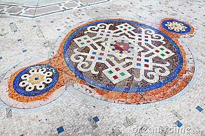 Mosaic Floor of Interior of Galleria Vittorio Emanuele II