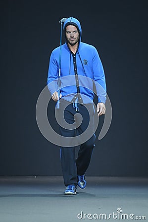 MOSCOW - OCTOBER 26: Model walks runway at the Stefano Ricci Collection for Spring/ Summer 2012