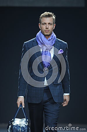MOSCOW - OCTOBER 26: Model walks runway at the Stefano Ricci Collection for Spring/ Summer 2012
