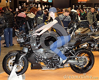 MOSCOW, RUSSIA - MARCH-02-2013: 10th International Motorcycle Ex