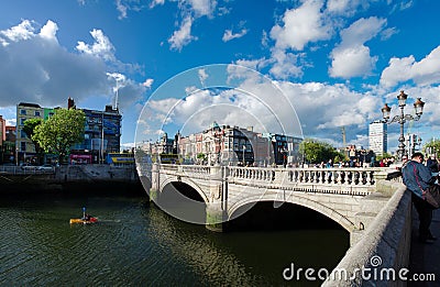 Most famous bridge in ireland,o connell street,dublin city centre