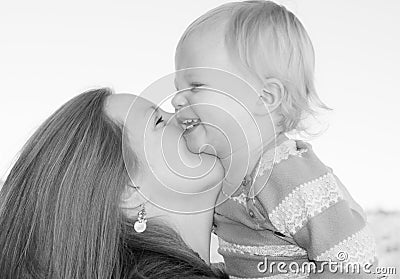 Mother and Child, Hugging and Laughing