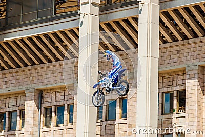 Moto Freestyle show FMX Masters. Moscow, July 26, 2014