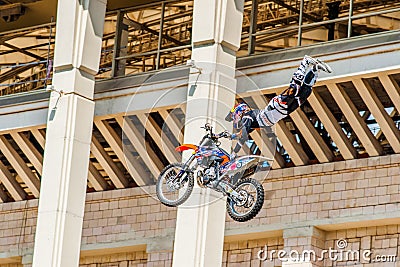 Moto Freestyle show FMX Masters. Moscow, July 26, 2014