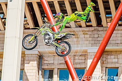 Moto Freestyle show FMX Masters. Moscow, July 26, 2014