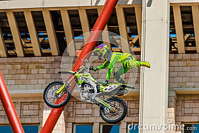 Moto Freestyle show FMX Masters. Moscow, July 26, 2014