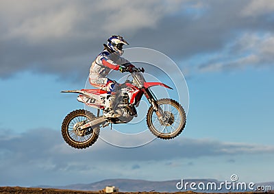Motocross practise participant in Tain MX, Scotland.