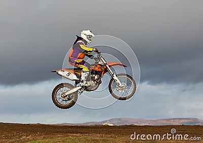 Motocross practise participant in Tain MX, Scotland.