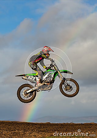 Motocross practise participant in Tain MX, Scotland.