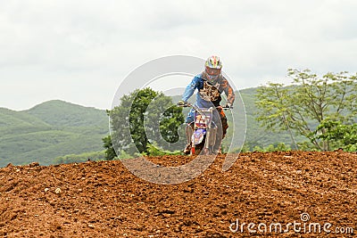 Motocross sport. Motocross bike in a race.