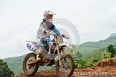 Motocross sport. Motocross bike in a race.