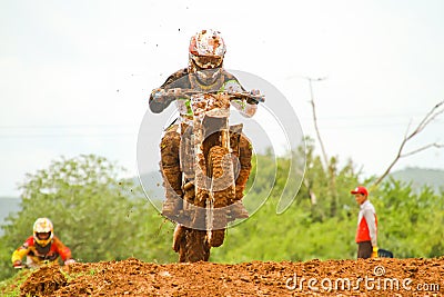 Motocross sport. Motocross bike in a race.