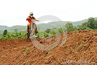 Motocross sport. Motocross bike in a race.