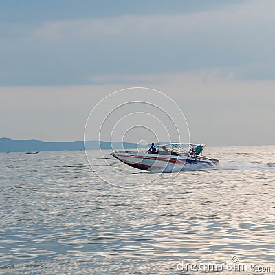 Motor boat driving motion (Speed boat)