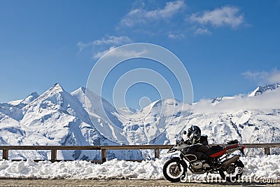 Motorbike in Grossglockner, Austria