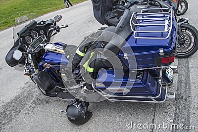 Motorbike meeting at fredriksten fortress, harley davidson, elec