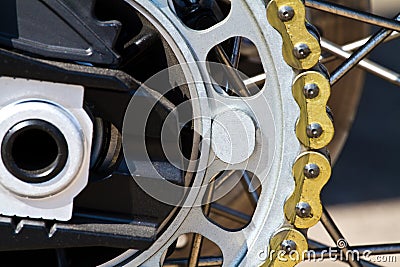 Motorbike or Motorcycle chain. Great for abstract background