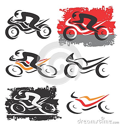 Motorbike motorcycle icons