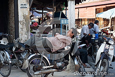 Motorbike taxi driver, Vietnam