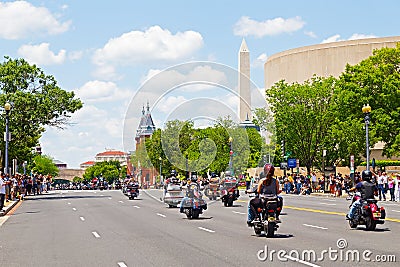Motorbikes rally and National Monument