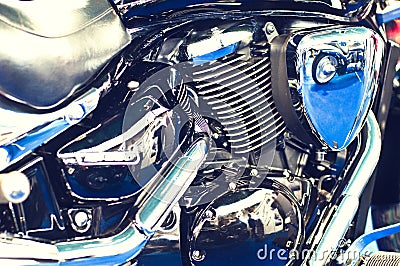 Motorcycle engine of a powerfull chopper