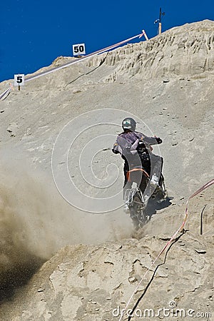 Motorcycle hill climbing