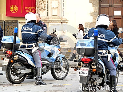 Motorcycle Police Officers, Florence, Italy