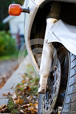 Motorcycle tire and brake
