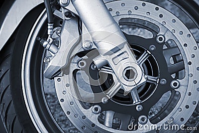 Motorcycle wheel with brake