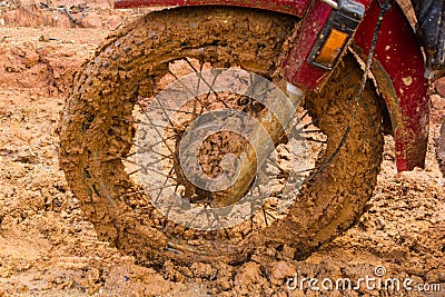 Motorcycle wheel mud